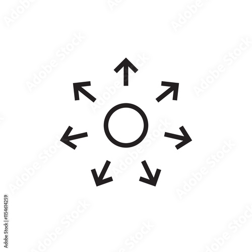 expand icon outline stroke eps vector 