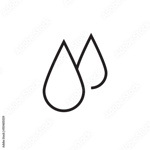 water drop icon editable outline vector esp 