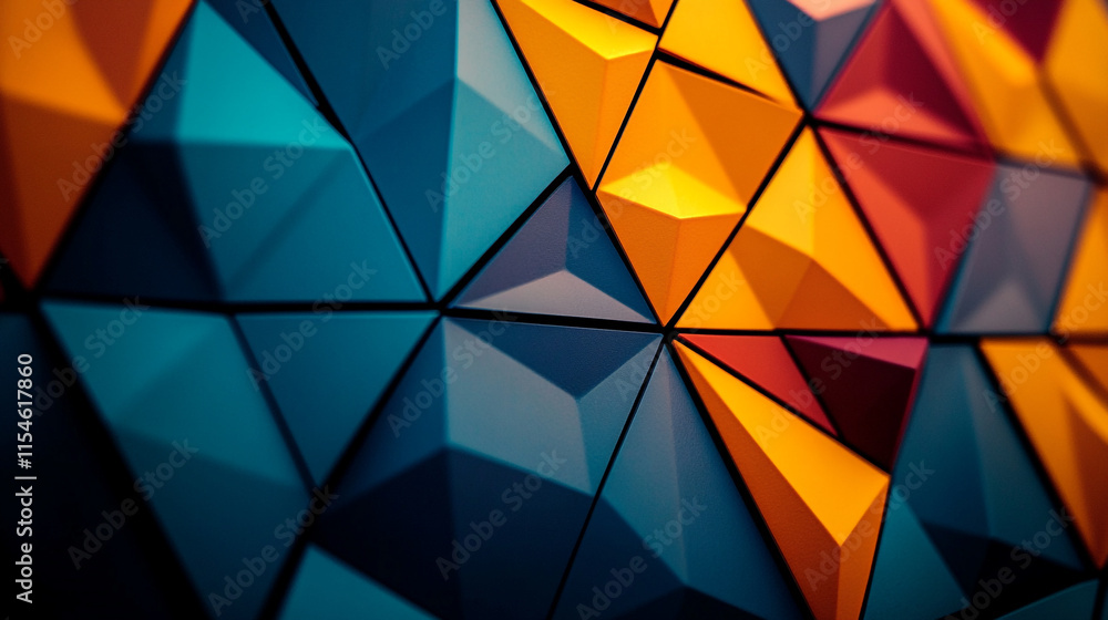 Colorful geometric patterns create a vibrant abstract design with triangles. Colorful geometric patterns create a vibrant abstract design with triangles.
