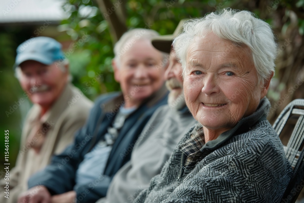 Portrait of a smiling senior couple in the garden. Selective focus. Portrait of a smiling senior couple in the garden. Selective focus.