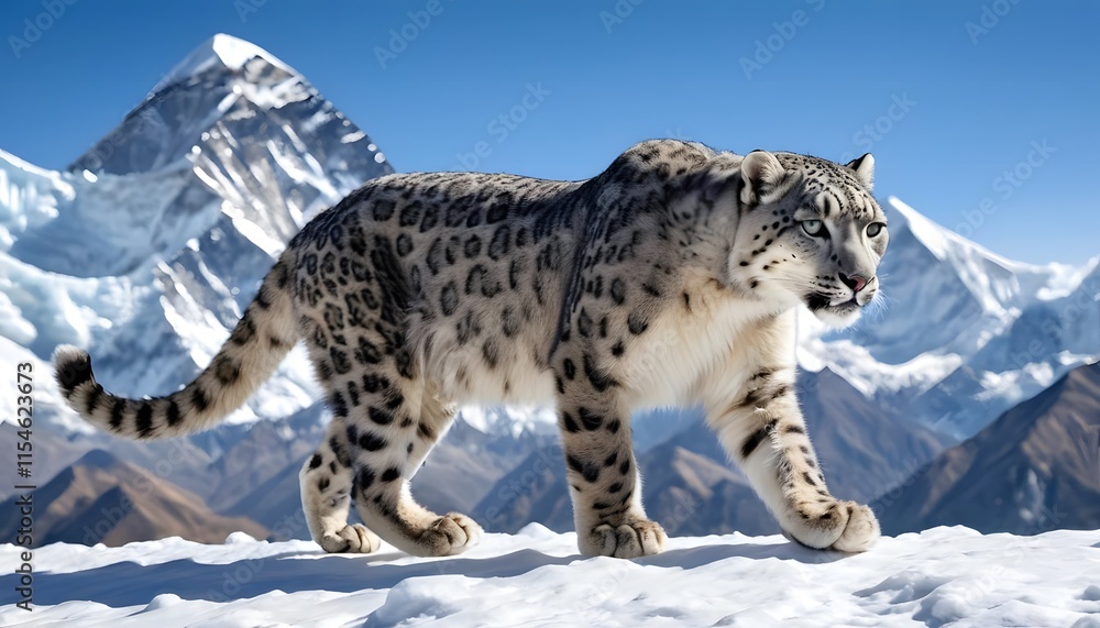 Majestic Snow Leopard in the Himalayas Majestic Snow Leopard in the Himalayas
