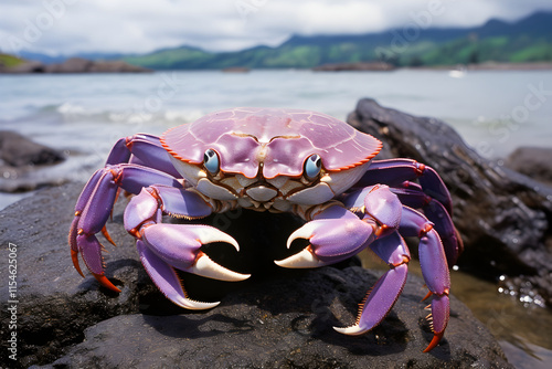 Incredible Illustrative Snapshot of a Dungeness Crab in its Marine Environment photo