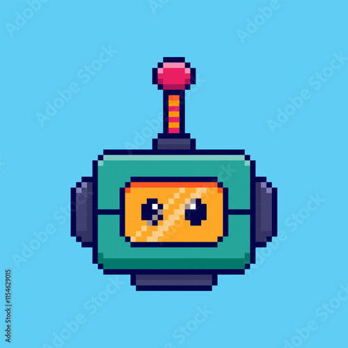 Pixel art Robot Face game asset design