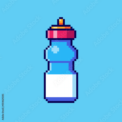 Pixel art Sport Water Bottle game asset design