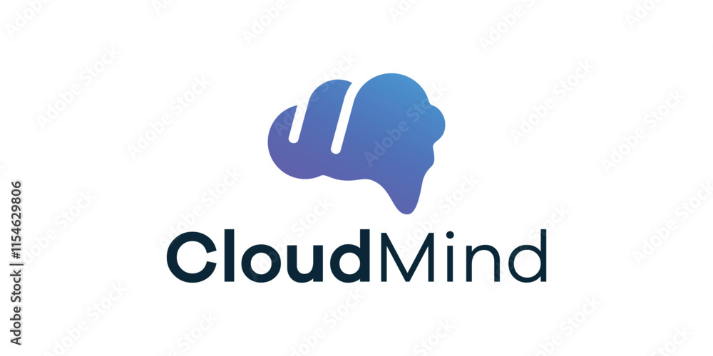 Simple brain logo, simple human brain logo, brain and technology logo Simple brain logo, simple human brain logo, brain and technology logo