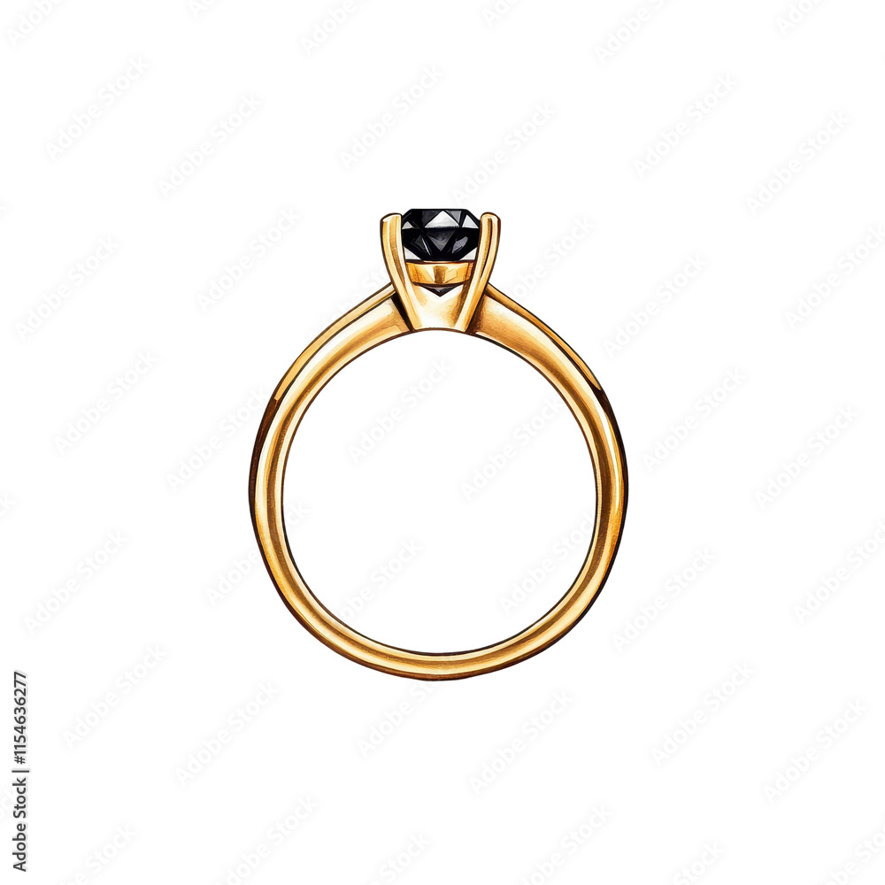Minimalistic Gold Ring with Small Diamond Accent Minimalistic Gold Ring with Small Diamond Accent