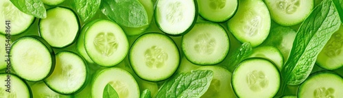 Fresh green cucumber, a vibrant and healthy ingredient for salads, juices and vegetarian dishes photo