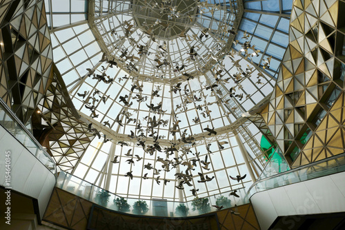 Silver birds in the dome 