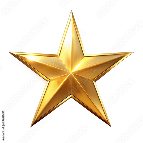 golden star isolated on white background