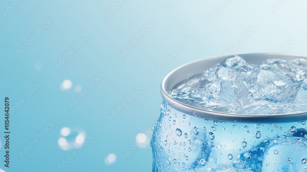Closeup of a glass of ice water, refreshing and hydrating drink for any time of day Closeup of a glass of ice water, refreshing and hydrating drink for any time of day