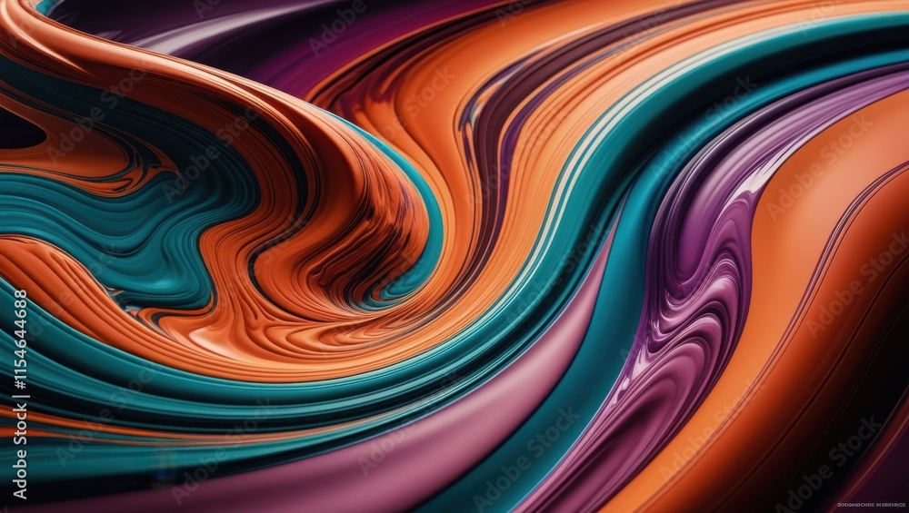 Abstract swirling paint colors create a vibrant design Abstract swirling paint colors create a vibrant design