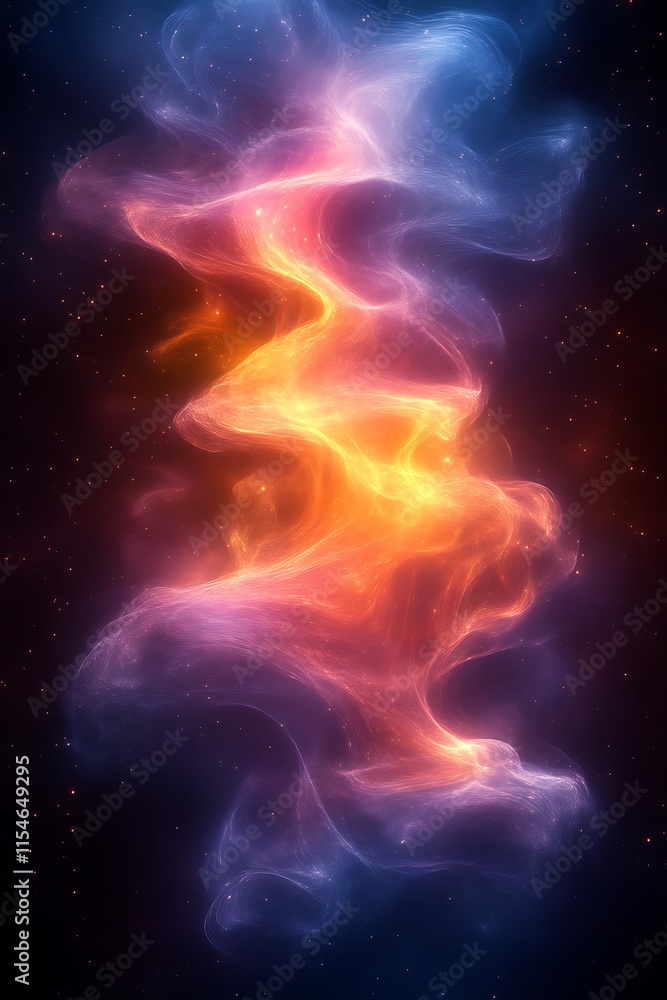 Abstract swirling nebula with vibrant colors. Abstract swirling nebula with vibrant colors.