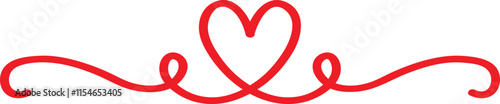 Elegant Swirling Heart Divider