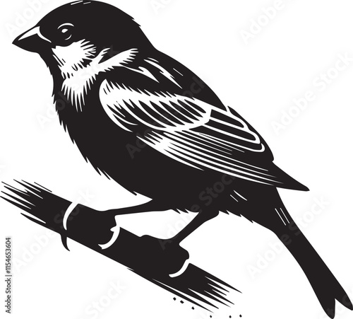 Sparrow bird silhouette 