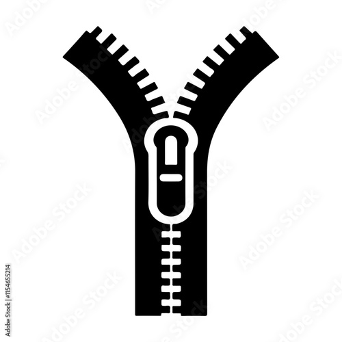 Elegant Zipper Icon Vector for Modern and Functional Designs