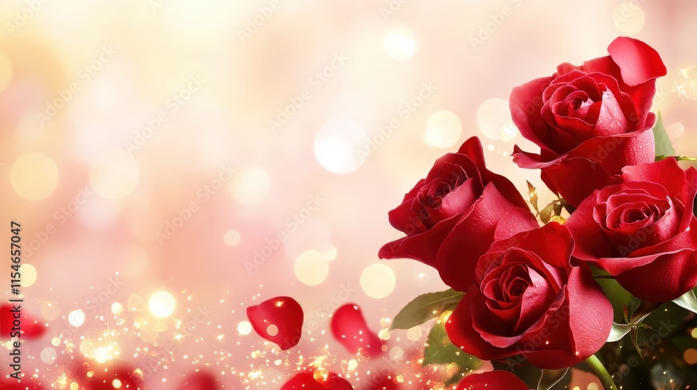Valentine's Day or Wedding Background with Beautiful Roses. Concept for a romantic party invitation or love message. Premium and luxurious Ai-Generative.
Valentine's Day or Wedding Background with Beautiful Roses. Concept for a romantic party invitation or love message. Premium and luxurious Ai-Generative.