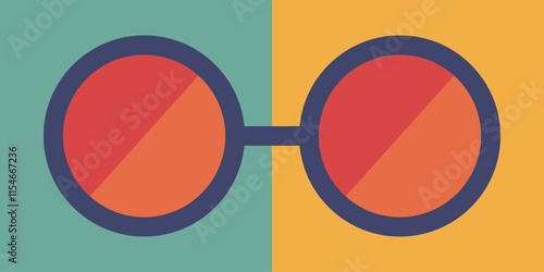 Illustration background eyeglass retro abstract