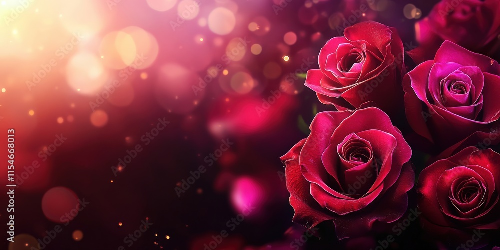 Valentine's Day or Wedding Background with Beautiful Roses. Concept for a romantic party invitation or love message. Premium and luxurious Ai-Generative.
Valentine's Day or Wedding Background with Beautiful Roses. Concept for a romantic party invitation or love message. Premium and luxurious Ai-Generative.
