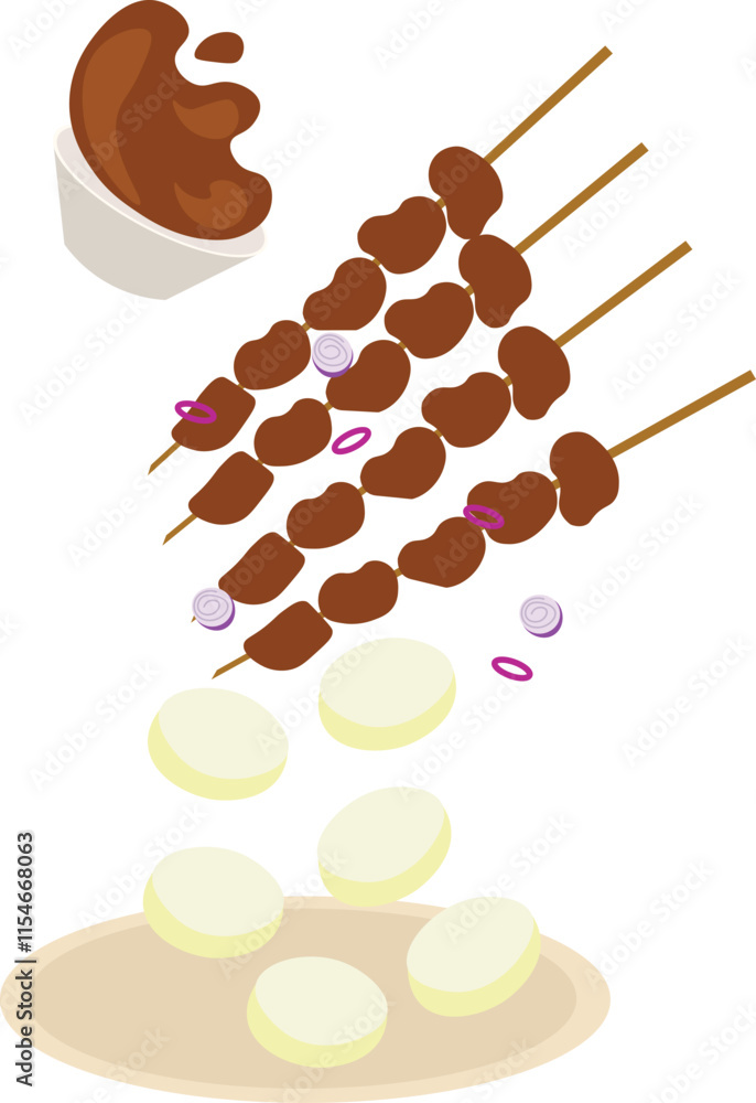 Fototapeta premium Layered Dessert Elements Sate