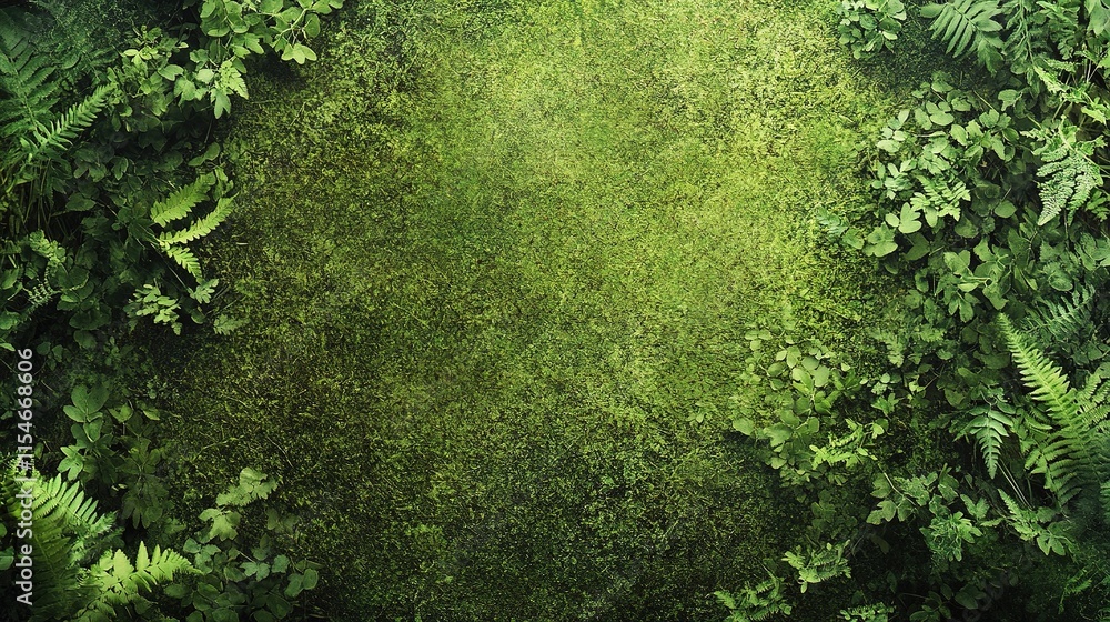 Fototapeta premium Detailed Green Fern Background with Rich Textures and Leafy Foliage