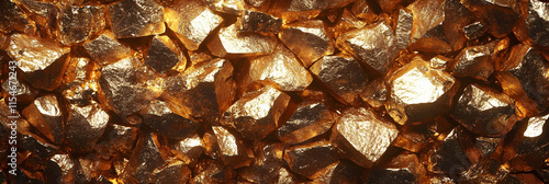 Golden Nuggets 3D Render Background Texture photo