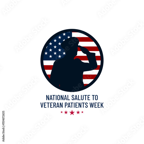 National Salute To Veteran Patients Week Background Vector Illustration