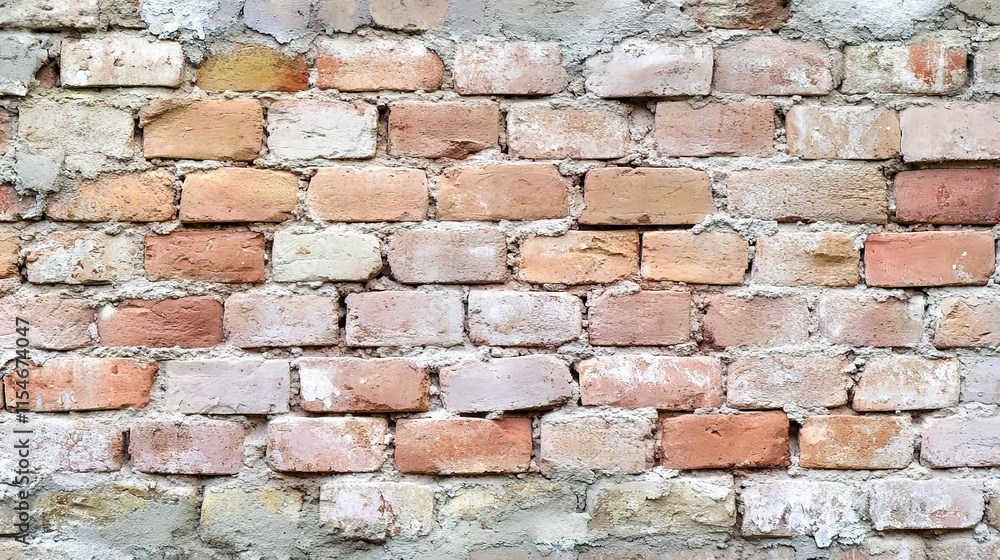 Fototapeta premium Textured Pastel Pink Brick Wall Background for Creative Projects