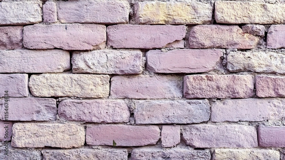 Fototapeta premium Soft Pastel Pink Textured Brick Wall Background for Creative Use