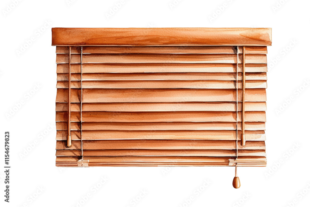 Watercolor Illustration of Venetian Blinds Watercolor Illustration of Venetian Blinds
