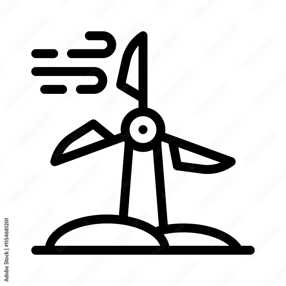 Wind line icon Wind line icon