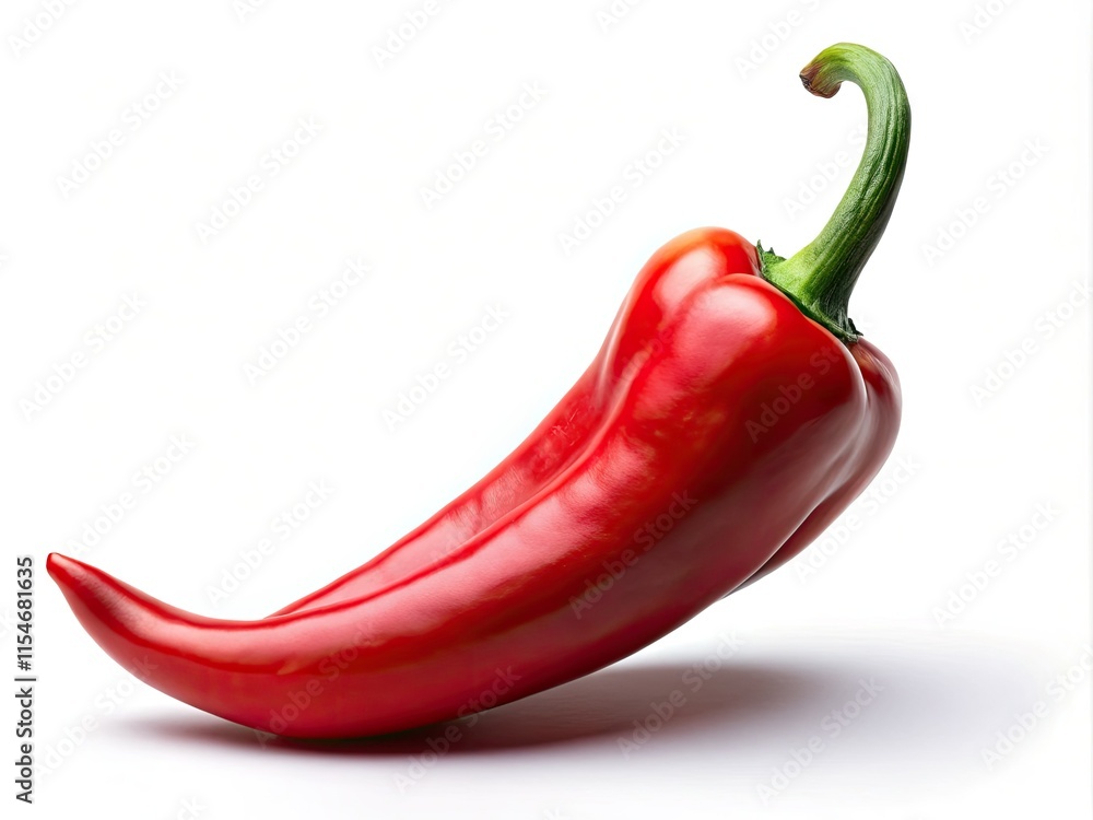 Silhouetted red chili pepper, spicy and bold, stands out on pure white. Silhouetted red chili pepper, spicy and bold, stands out on pure white.