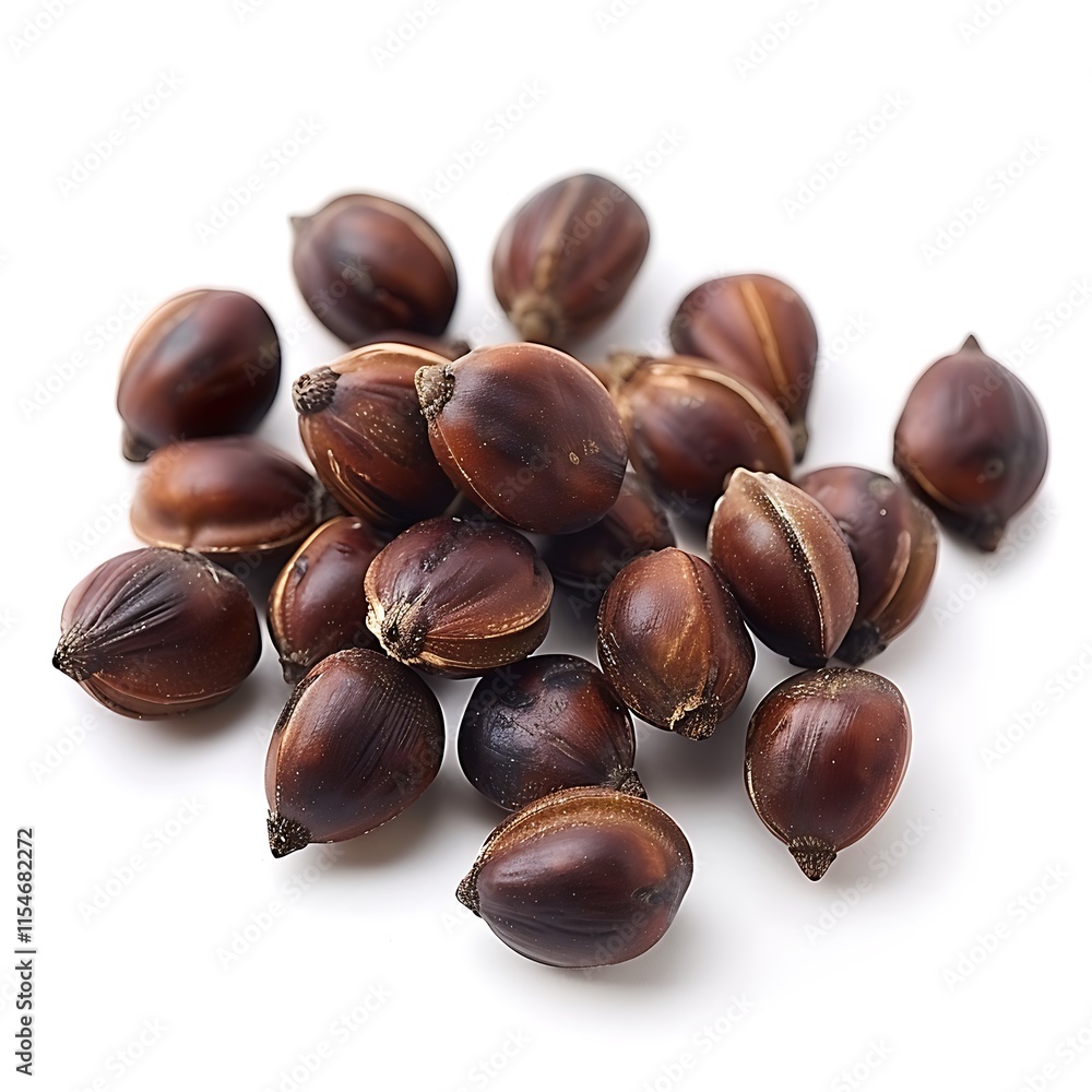Fresh date palm fruits isolated on white background. Top view. Flat lay. Fresh date palm fruits isolated on white background. Top view. Flat lay.