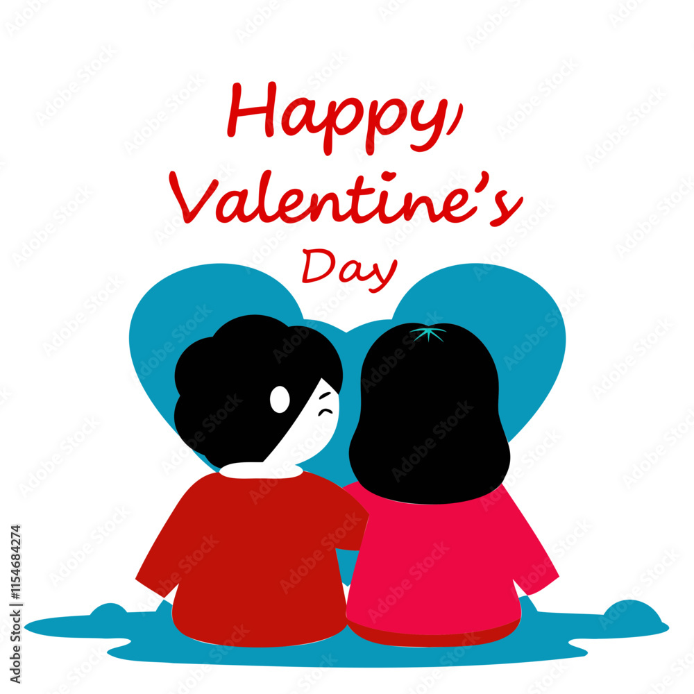 Silhouette Vector of Two Friends with 'Happy Valentine's Day' Text in Sky on Transparent Background Silhouette Vector of Two Friends with 'Happy Valentine's Day' Text in Sky on Transparent Background