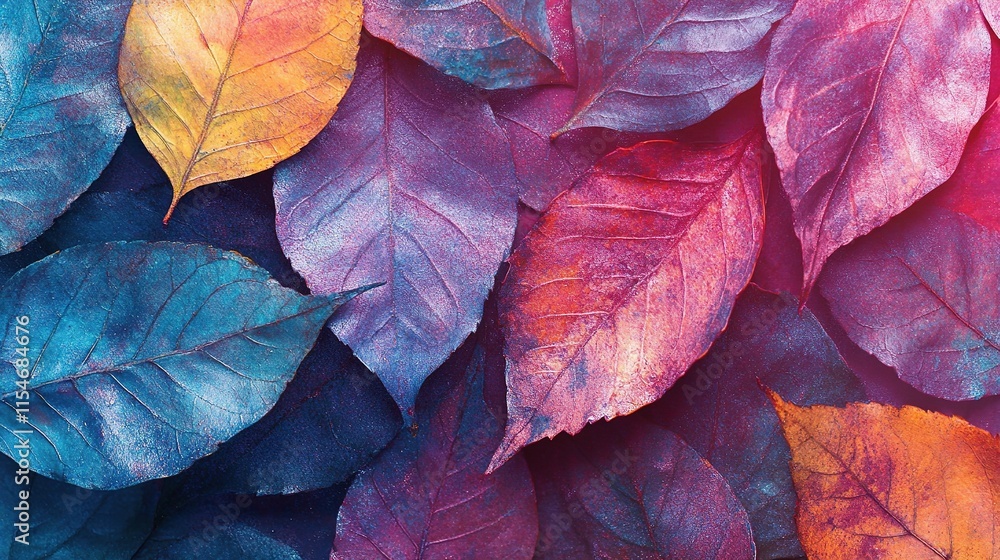 Vibrant Detailed Macro Leaves with Vivid Textures and Colors Vibrant Detailed Macro Leaves with Vivid Textures and Colors
