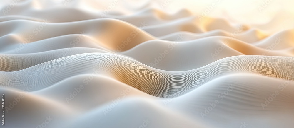 Obraz premium Abstract Waveform: Digital Landscape of Serene Undulations