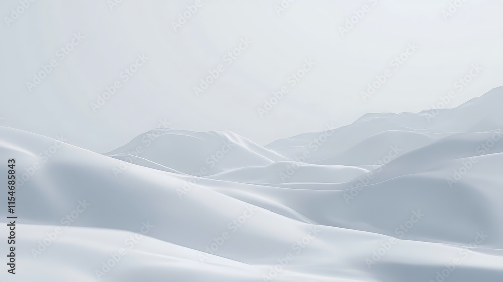 Fototapeta premium A snowy mountain range with a clear blue sky
