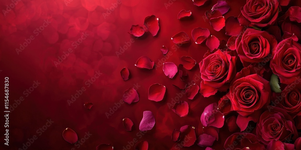 Valentine's Day or Wedding Background with Beautiful Roses. Concept for a romantic party invitation or love message. Premium and luxurious Ai-Generative.
Valentine's Day or Wedding Background with Beautiful Roses. Concept for a romantic party invitation or love message. Premium and luxurious Ai-Generative.