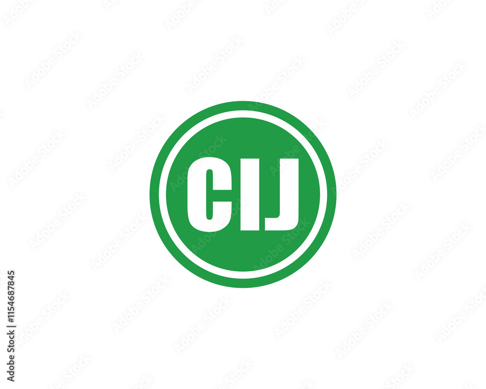 CIJ logo design vector template. CIJ CIJ logo design vector template. CIJ