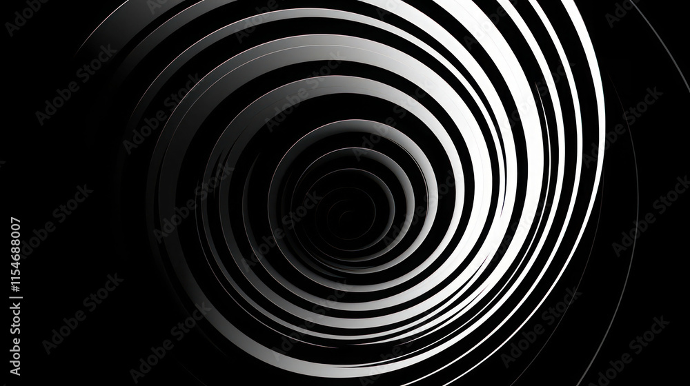 Abstract background with lines in circle. Art design spiral as logo or icon. A black figure on a white background and an equally white figure on the black side. Abstract background with lines in circle. Art design spiral as logo or icon. A black figure on a white background and an equally white figure on the black side.