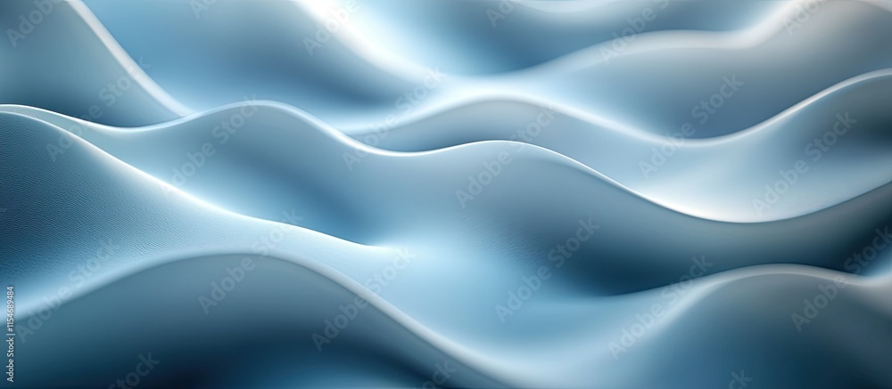 Obraz premium Abstract Blue Waves: A Serene Digital Landscape