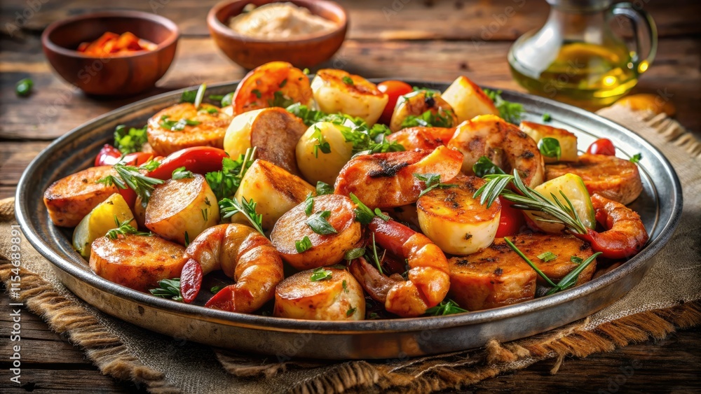 Elevate your appetizer game with this delicious shrimp, sausage, and potato platter – stunningly photographed. Elevate your appetizer game with this delicious shrimp, sausage, and potato platter – stunningly photographed.