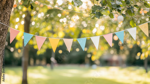 Pastel Bunting in Summer Ga...