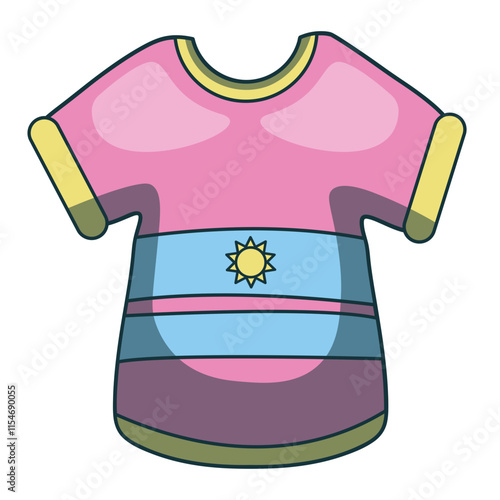 vector pink blue and yellow baby shower icon illustratio