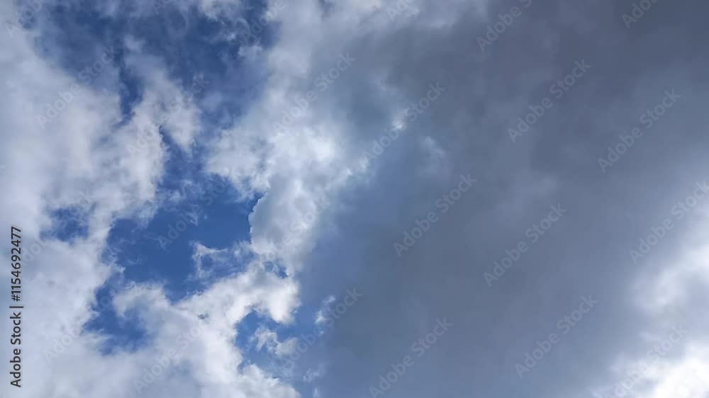 Timelapse. Sunlight And Sunray At Daylight Sunshine Day. Cloudscape Traveling Over A Wide Space Of Nature Clear Sky. Clouds Moving In Opposite Direction. Timelapse. Sunlight And Sunray At Daylight Sunshine Day. Cloudscape Traveling Over A Wide Space Of Nature Clear Sky. Clouds Moving In Opposite Direction.