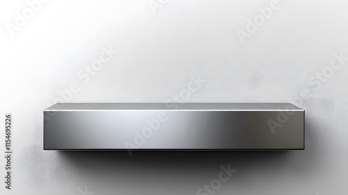 Wallpaper Mural A podium with a modern, polished metal surface, placed on a light gray backdrop Torontodigital.ca