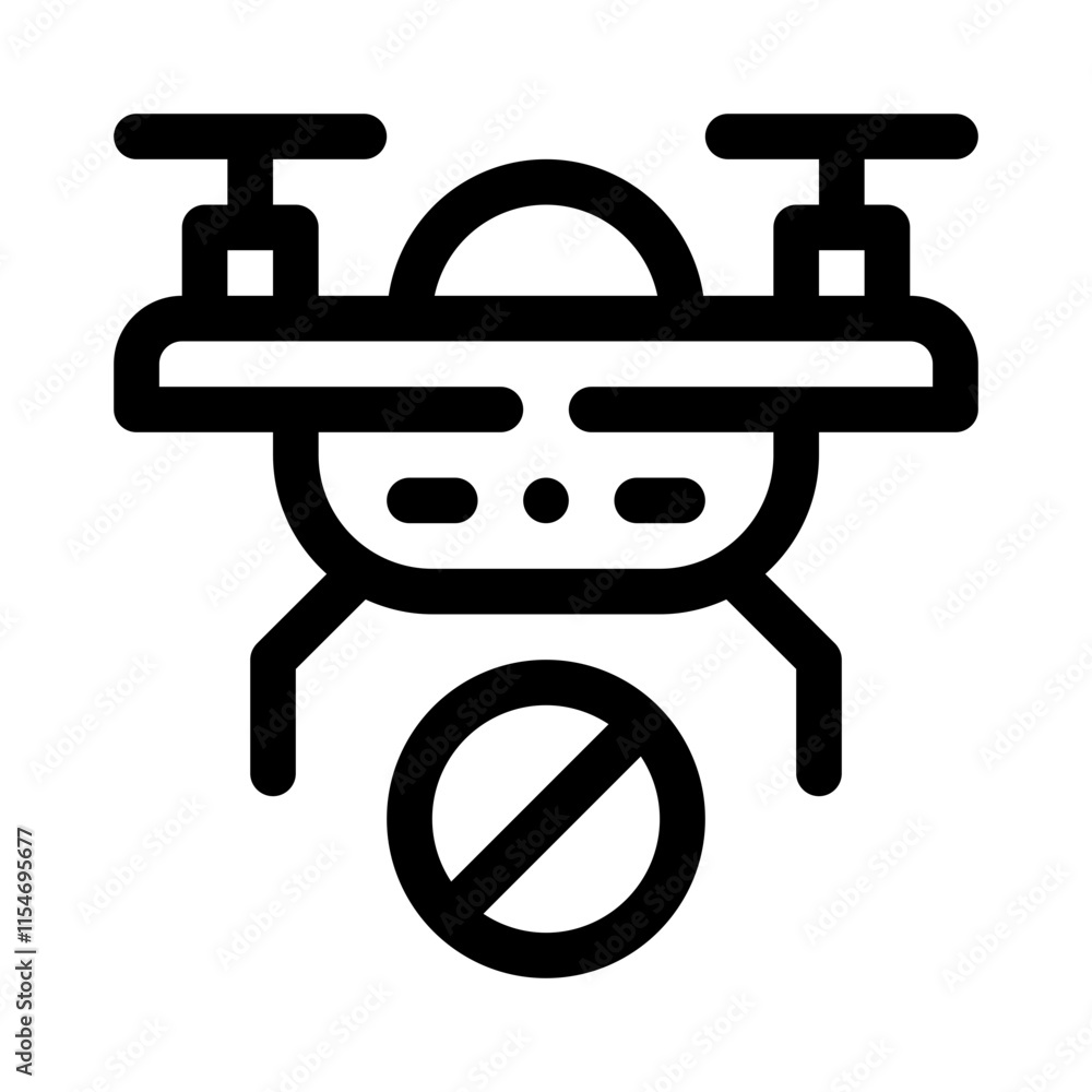 drone regulations line icon drone regulations line icon