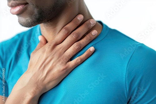 office syndrome concept. A physical therapy session featuring exercises to strengthen the neck and shoulder muscles, combating office syndrome photo