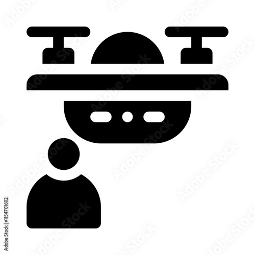 drone pilot glyph icon