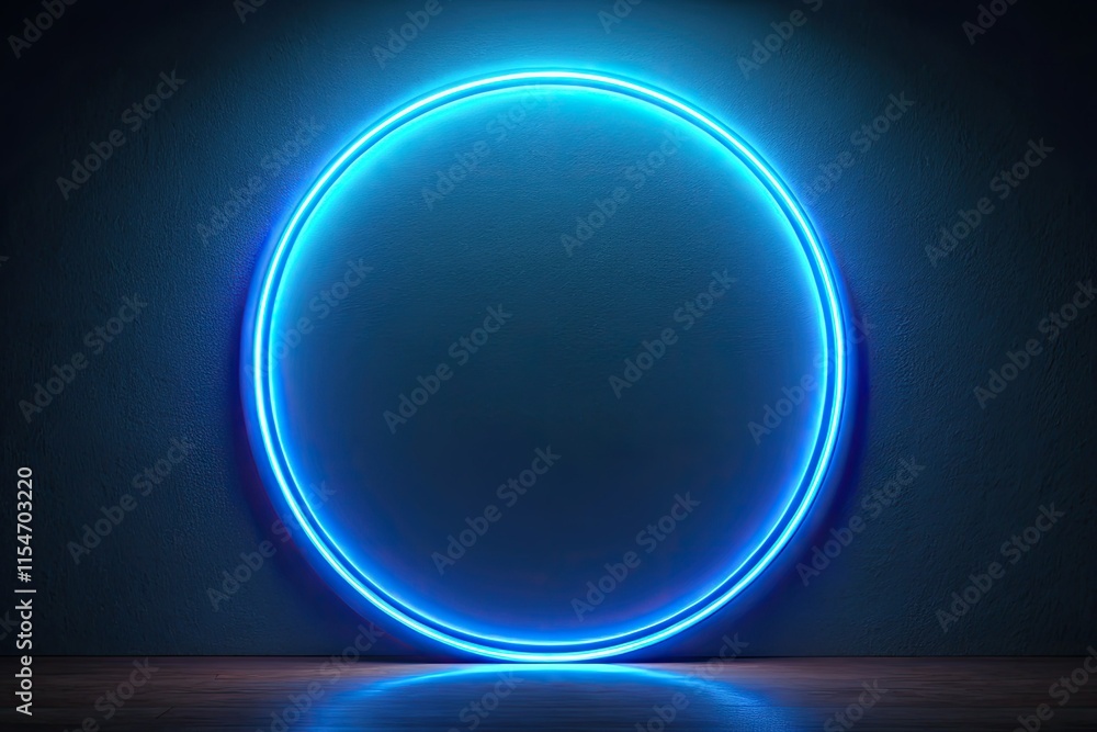 Cyberpunk aesthetic: bright blue neon oval frame, glowing, futuristic digital art background. Cyberpunk aesthetic: bright blue neon oval frame, glowing, futuristic digital art background.