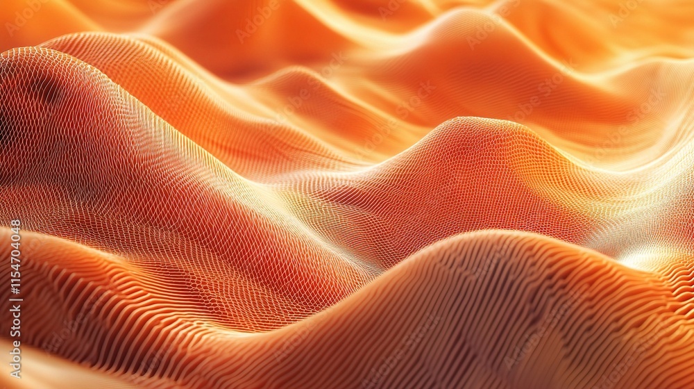 Wavy Textured Abstract Orange Background with Soft Lines Wavy Textured Abstract Orange Background with Soft Lines